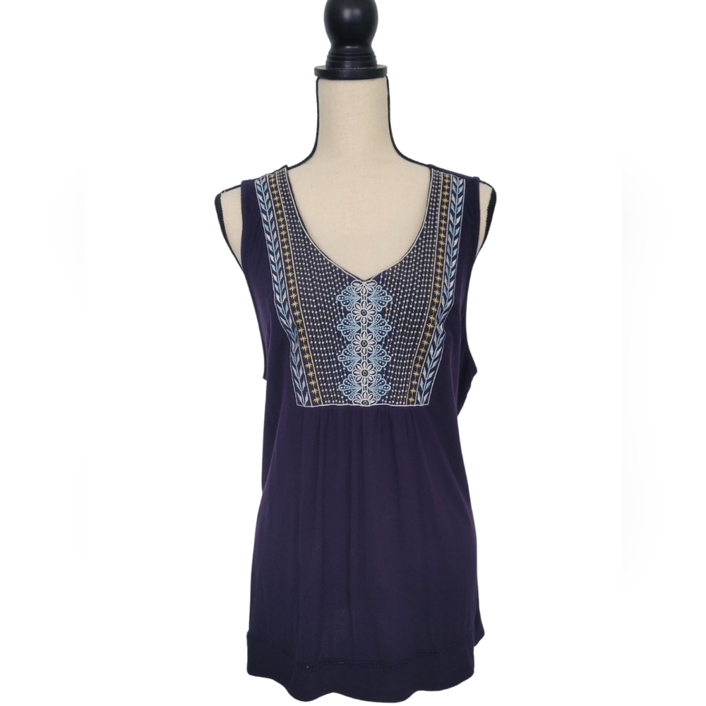 Women's Knox Rose Embroidered Tank Top Sleeveless - XL